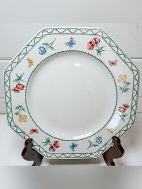 Vintage Villeroy & Boch Casa Verde Dinner Plate | Plate Wall | Floral Butterfly